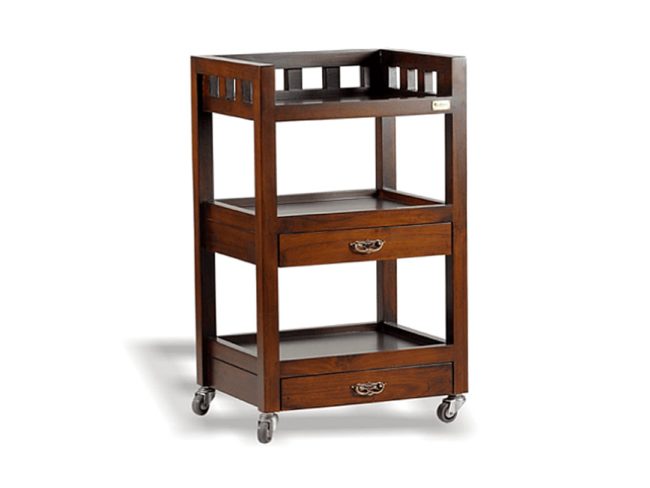 Mridula Wooden Spa Trolley
