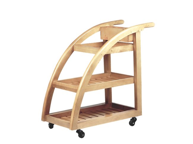 Alternative view of Naino Wooden Spa Trolley