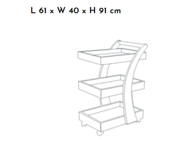 Alternative view of Neel Wooden Spa Trolley