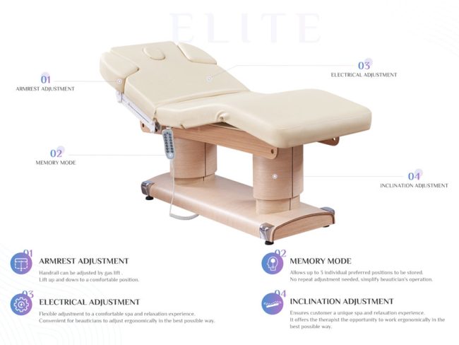 Alternative view of HZ-3838 Elite 4-Motor Electric Spa Treatment & Massage Table