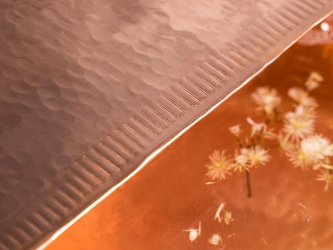 Alternative view of Handmade Solid Copper Foot Bath with Removable Footrest – Luxury Spa & Detox Soaking Basin