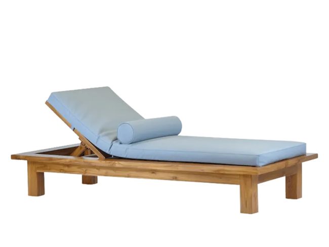 Outdoor Lounger with Bolster Right View
