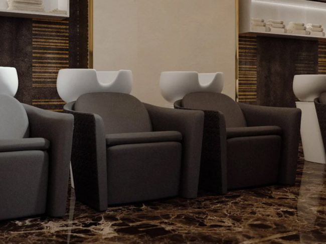 Alternative view of Tudor Wash Shiatsu Shampoo Station by MG Bross