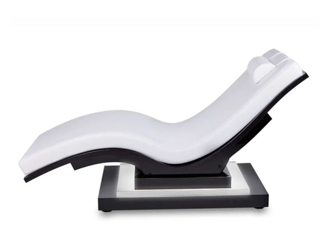 Wave Reset™ Lounger with IceBlock™ Chromatherapy Base White