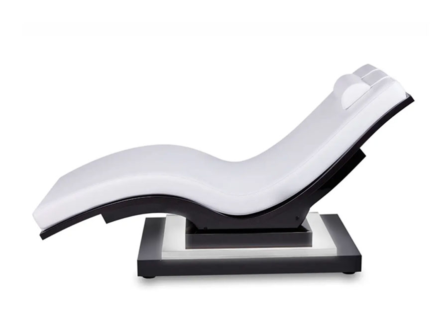Wave Reset™ Lounger with IceBlock™ Chromatherapy Base White